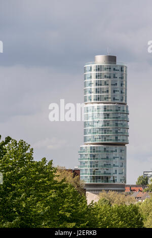 L'edificio dell'ufficio Exzenterhaus, architetto Gerhard Spangenberg, Bochum, Germania. Foto Stock