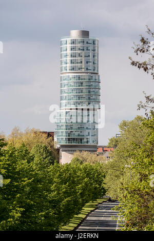 L'edificio dell'ufficio Exzenterhaus, architetto Gerhard Spangenberg, Bochum, Germania. Foto Stock