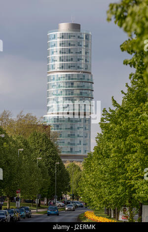 L'edificio dell'ufficio Exzenterhaus, architetto Gerhard Spangenberg, Bochum, Germania. Foto Stock