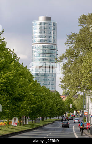 L'edificio dell'ufficio Exzenterhaus, architetto Gerhard Spangenberg, Bochum, Germania. Foto Stock