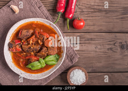 Gulasch ungherese spazio copia Foto Stock