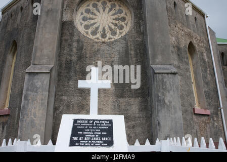 Le isole Figi, l'isola di Ovalua, città portuale di Levuka. Considerata la più intatta città coloniale rimanenti nelle isole Figi. UNESCO - Sito Patrimonio dell'umanità. Storica Chiesa Anglicana. (Grandi dimensioni formato disponibile) Foto Stock