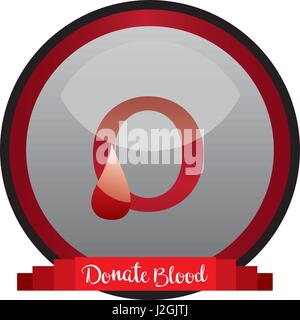 Concetto di donazione di sangue icona. illustrazione vettoriale Illustrazione Vettoriale