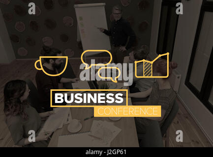 Incontro di lavoro nella sala riunioni Foto Stock