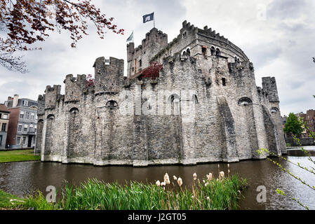 Castello di Gravensteen a Gand, Belgio Foto Stock