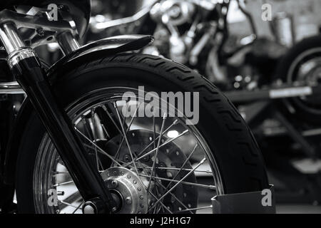 Vintage moto pesanti in perfetta forma per le avventure Foto Stock