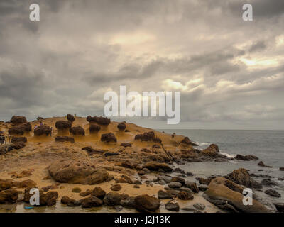 Mashroom rock in Yehliu geoparco in Taiwam Foto Stock