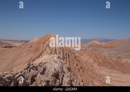 Valle de la Luna Valle) a los Flamencos Riserva Nazionale, vicino a San Pedro de Atacama nel deserto di Atacama, uno dei luoghi più secchi sulla terra Foto Stock