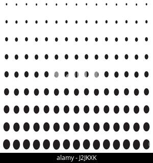 Forma a ellissi modello halftone background Illustrazione Vettoriale
