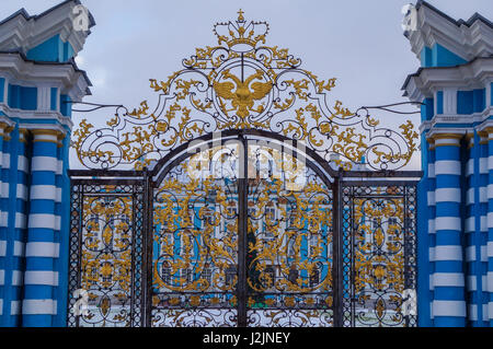 Il palazzo gates a Carskoe Selo Foto Stock