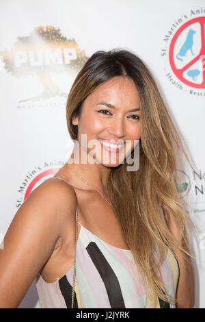 Los Angeles, California, USA. Xxvii Aprile, 2017. bianca cheah arriva al 'immaginare un mondo' finalizzata alla raccolta di fondi per st. martin's animal foundation tenutosi presso il ristorante della pompa in West Hollywood, California, il 27 aprile 2017. Credito: sheri determan/alamy live news Foto Stock