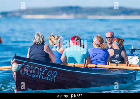 Isole Scilly, UK. 28 apr, 2017. Mondo Gig pilota campionati. Concerti in testa alla linea di partenza Credit: Ed Marshall / Alamy Live News Foto Stock