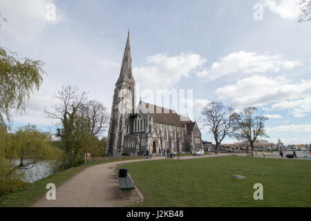 Il bellissimo San Alban la Chiesa a Copenaghen, la capitale della Danimarca. Foto Stock