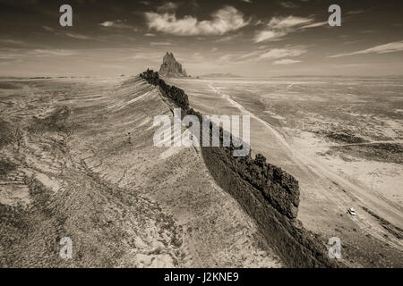 Shiprock formazione, Shiprock, Nuovo Messico. Foto Stock