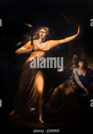 Lady Macbeth sonnambulismo da Henry Fuseli (Johann Heinrich Füssli; 1741-1825), c.1784. Il dipinto raffigura una scena da Shakespeare, Macbeth Atto V, Scena I. Foto Stock