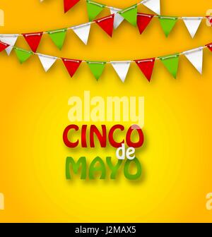 Cinco De Mayo Holiday Bunting sfondo Illustrazione Vettoriale
