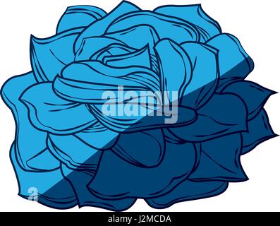 Fiore blu decorazione spirito libero bohemian Illustrazione Vettoriale