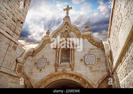 Latte chiesa della grotta di Betlemme, Palestina, Israele Foto Stock