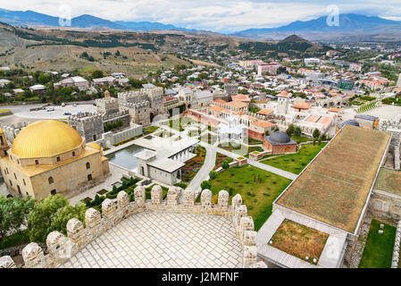 Vista sul Castello di Rabati complesso dalla cittadella di Akhaltsikhe, Georgia Foto Stock