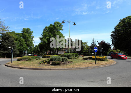 Britains prima rotonda costruita in c.1909, Letchworth Garden City Hertfordshire, Inghilterra, Regno Unito Foto Stock