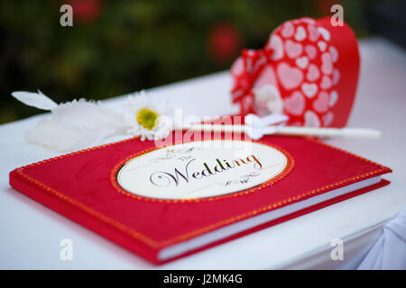 Red wedding indovinare prenota Foto Stock