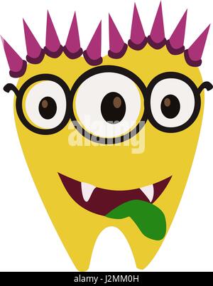 Scary Monster Cool Avatar - Cartoni animati di carattere nel vettore di Piana Illustrazione Vettoriale