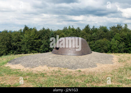 Posto di osservazione a Fort Douaumont vicino a Verdun. Campo di battaglia della prima guerra mondiale uno Foto Stock