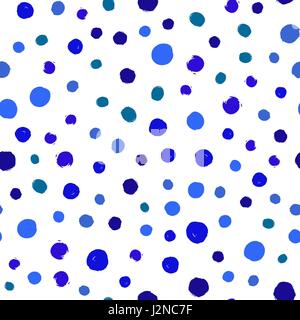 Caotica blu dots Pattern Illustrazione Vettoriale