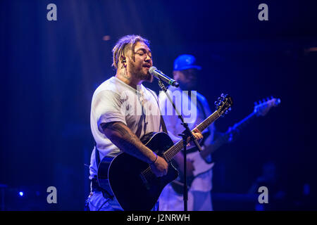 Las Vegas, NV, Stati Uniti d'America. 29 apr, 2017. Spawnbreezie in concerto a Brooklyn Bowl a Las Vegas, Nevada, il 29 aprile 2017. Credito: PIL foto/media/punzone Alamy Live News Foto Stock