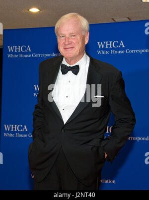 MSNBC "Hardball' host Chris Matthews arriva per il 2017 Casa Bianca corrispondenti di associazione cena annuale presso il Washington Hilton Hotel sabato 29 aprile 2017. Credito: Ron Sachs/CNP /MediaPunch Foto Stock