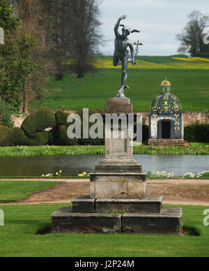 Mercury nei Melbourne Hall Gardens Foto Stock