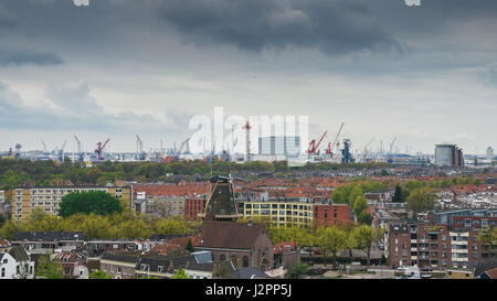 Schiedam, Paesi Bassi vista aerea Foto Stock