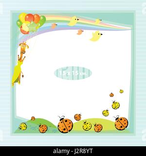 Photo Frame per un bambino. Illustrazioni per la progettazione Illustrazione Vettoriale