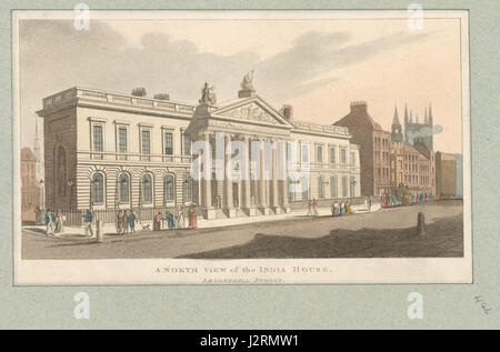 Una vista del nord dell'India House, Leadenhall Street (NYPL b12349144-420625) Foto Stock
