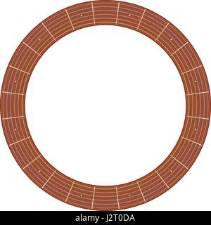 Isolato di forma rotonda chitarra illustrazione vettoriale Illustrazione Vettoriale