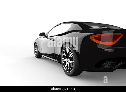 3D rendering di un generico brandless nero auto Foto Stock