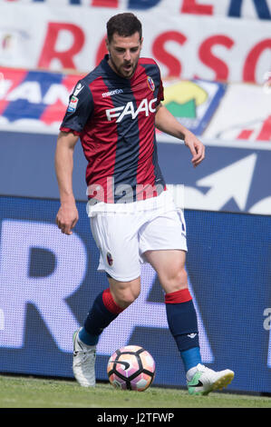 Bologna, Italia. 30 apr, 2017. Mattia Destro (Bologna) Calcio/Calcetto : Italiano 'Serie A' match tra Bologna FC Udinese 4-0 a Stadio Renato Dall'Ara di Bologna, in Italia . Credito: Maurizio Borsari/AFLO/Alamy Live News Foto Stock