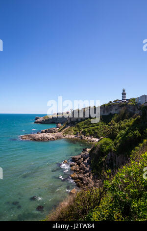 Mar Nero linea costiera e Sile lighthouse, Istanbul, Turchia Foto Stock