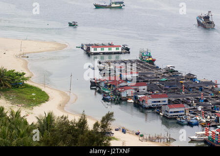 Linshui, Hainan in Cina Aprile 24, 2017 - Villaggio di Pescatori Foto Stock