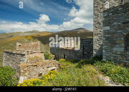 Molla in Vathia, villaggio abbandonato su Mani penisola del Peloponneso, Grecia. Foto Stock