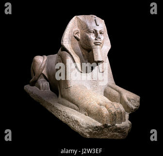 La Grande Sfinge di Tanis. Questo Sphinx è stato trovato nel tempio di Amon a Tanis e probabilmente risale intorno al 2600 AC. Foto Stock
