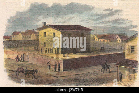 1862 Harper's settimanale guerra civile vista di Richmond, Virginia - Geographicus - Richmond-harpersweekly-1862 parte02 Henrico county jail Foto Stock