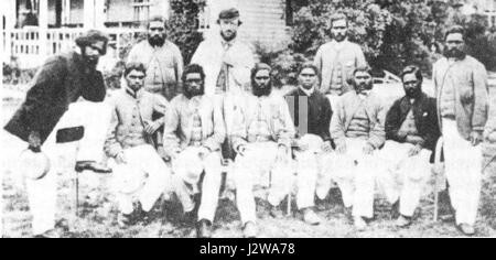 Più in anticipo di cricket a MCG nel 1867 Foto Stock