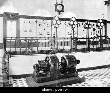 Il 1906 ETZ Kraftwerk Teltowkanal si riferisce a una centrale elettrica costruita all'inizio del XX secolo vicino al Canale Teltow a Berlino, in Germania. Questo impianto era una parte importante dell'infrastruttura industriale durante il suo periodo, in particolare per l'alimentazione elettrica locale. Foto Stock