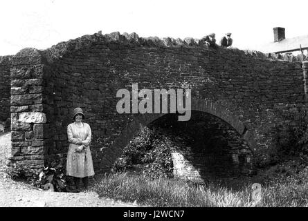 Aberdare Canal a Cwmbach, circa 1920 Foto Stock