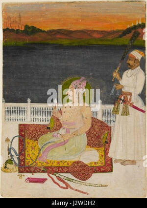 Il maharaja Sardar Singh fu un sovrano indiano che regnò tra il 1757 e il 1766. Questo lavoro raffigura un suo ritratto del 1765 circa, attualmente conservato presso l'Ashmolean Museum di Oxford, Inghilterra. Foto Stock