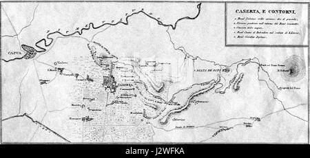 ' 800 - ITALIA - 1826 Caserta territorio - Regno di Napoli (regno di Napoli) acquedotto Vanvitelli mappe Foto Stock