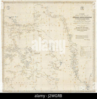 Un grafico illustrativo della crociera della American spedizione artica in cerca di sir John Franklin negli anni 1850 & 51 montate fuori da Henry Gunnell - uva-BC OTM HB-KZL 101.14.13 Foto Stock