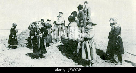 La guerra russo-giapponese del 1904-1905 fu un conflitto tra l'Impero russo e il Giappone, segnato da diverse battaglie fondamentali, e la serie fotografica Bulla cattura momenti significativi della guerra. Foto Stock