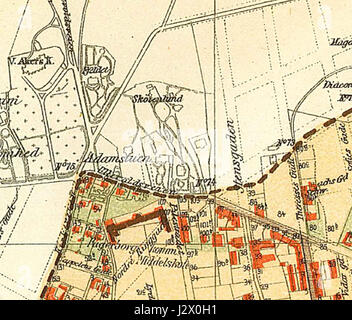 Mappa Adamstua 1917 Foto Stock